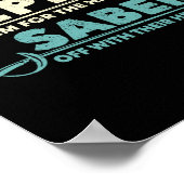 Poster foil saber définition drôles fans d'escrime epee (Coin)