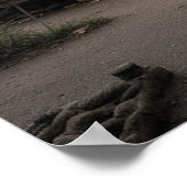 Poster Foire Abandonnée Roue de Ferris Vide et Chapiteau (Coin)