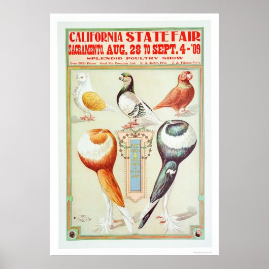 Poster Foire d'État de Californie 1909 (Devant)