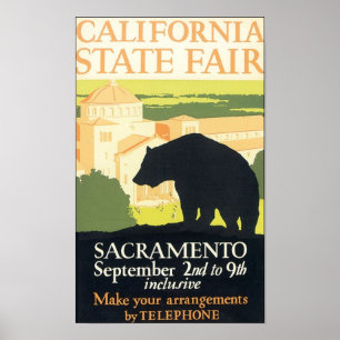 Poster Foire d'État de Californie Sacramento