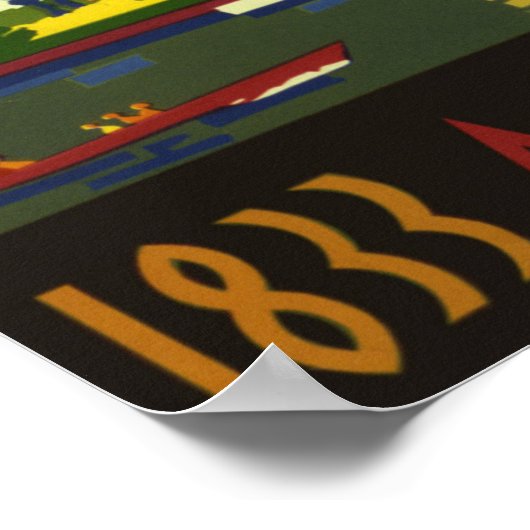 Poster Foire du monde de Chicago. Un siècle de progrès (Coin)