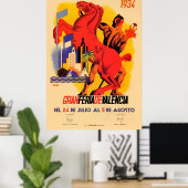 Poster Foire Gran Feria Valencia 1934 (Bureau à domicile)