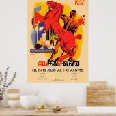 Poster Foire Gran Feria Valencia 1934 (Cuisine)