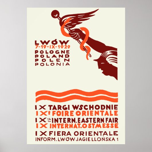 Poster Foire internationale de l'Est de Lwow 1929 (Devant)