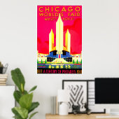 Poster Foire mondiale de Chicago 1911 (Bureau à domicile)