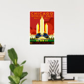 Poster Foire mondiale de Chicago 1933 (Bureau à domicile)