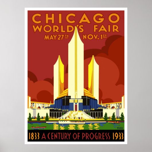 Poster Foire mondiale de Chicago 1933 (Devant)