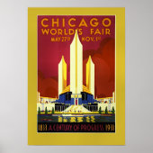 Poster Foire mondiale de Chicago, 1933, (Devant)