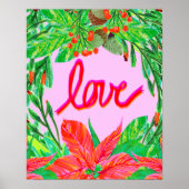 Poster Foliage de Noël - Amour (Devant)