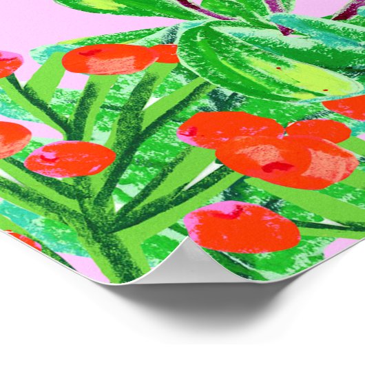 Poster Foliage de Noël - Joie (Coin)