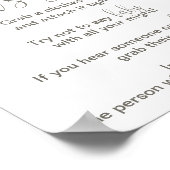 Poster Foliage Ne dites pas Bébé Signe (Coin)