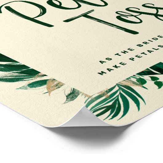 Poster Foliage tropical Petal Toss Nouveau marié Envoi (Coin)