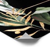 Poster Foliage tropical sauvage Cérémonie Mariage débranc (Coin)