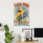 Poster Folies Bergère "Fleur de Lotus" Annonce 1893 (Bureau à domicile)