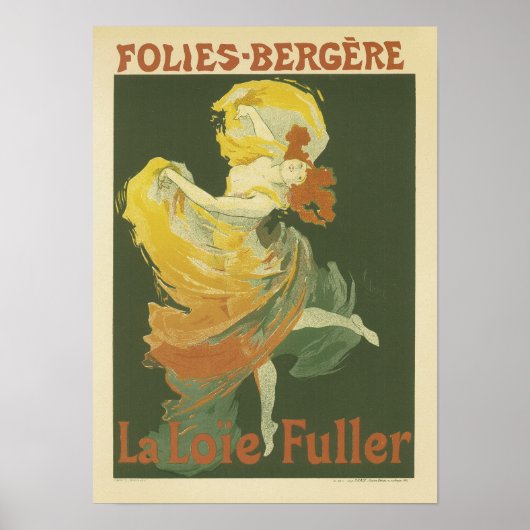 Poster Folies-Bergere, Jules Cheret (Devant)