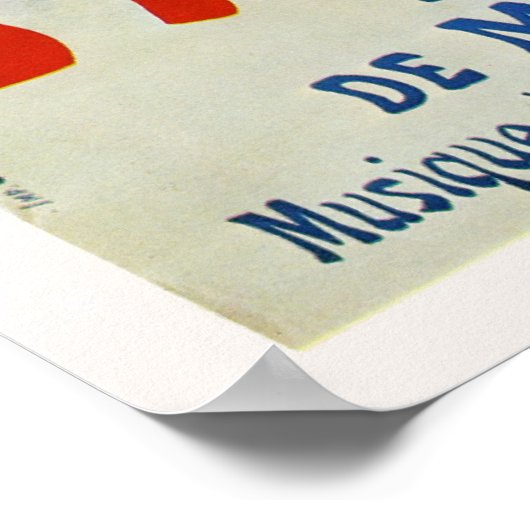 Poster Folies Bergere par Jules Cheret (Coin)