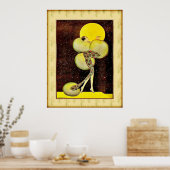 Poster Folies vintages de minuit (coups de pied) (Cuisine)