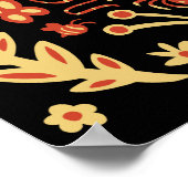 Poster Folk Art Animal Motif Food Web (Coin)