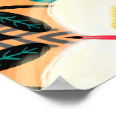 Poster Folk floral symétrique sans couture motif main pai (Coin)