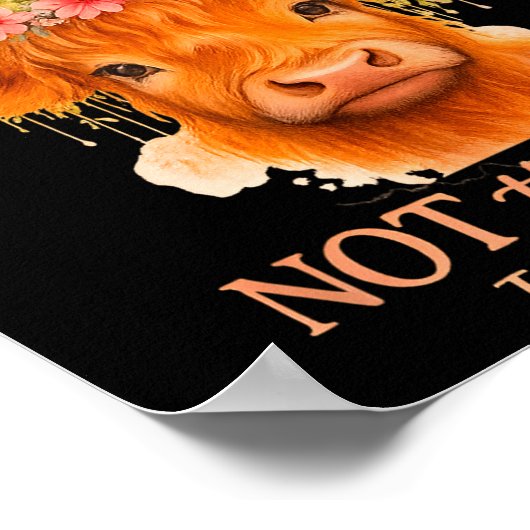 Poster Follow The Word Not Herd Christian Highland Cow De (Coin)