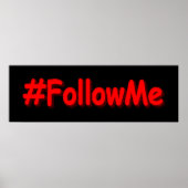 Poster "#FollowMe" Joli Design. Commandez dès maintenant  (Devant)