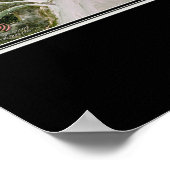 Poster Folly Beach Caroline du Sud Carte de l'affiche sat (Coin)