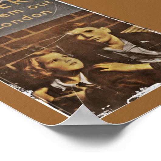 Poster Fonction publique "Enfants pendant Blitz" (Coin)