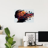 Poster Fond abstrait coloré (Bureau à domicile)