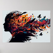 Poster Fond abstrait coloré (Devant)