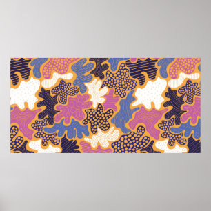 Poster Fond abstrait créatif avec des taches lumineuses e