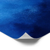 Poster Fond aquarelle abstrait bleu foncé  (Coin)