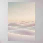Poster Fond clair et calme avec des dunes de sable (Devant)