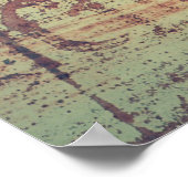 Poster Fond d'aluminium vieilli (Coin)