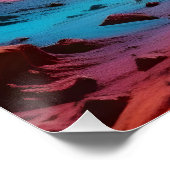 Poster Fond d'art de fantasy d'horizon cosmique abstrait (Coin)