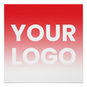 Poster Fond de couleur   Dégradé blanc et votre logo