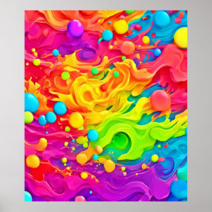 Poster Fond de couleur éclatante