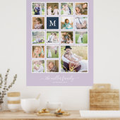 Poster Fond de couleur modifiable Collage photo monogramm (Cuisine)