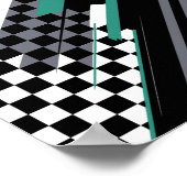 Poster Fond de course abstrait avec des traînées diagonal (Coin)