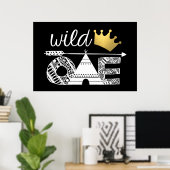 Poster Fond de Décor Anniversaire Wild One (Bureau à domicile)