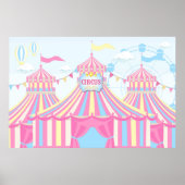 Poster Fond de décor d'anniversaire de carnaval, Bannière (Devant)