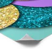 Poster Fond de décor de fête de sirène Panneau d'affiche (Coin)