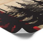 Poster Fond de décor pour anniversaire de bûcheron (Coin)