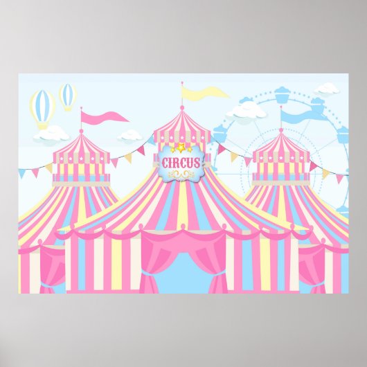 Poster Fond de décor pour anniversaire de carnaval, Banni (Devant)