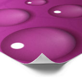 Poster Fond de goutte d'eau rose (Coin)