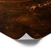 Poster Fond de mandala en bronze 001 (Coin)