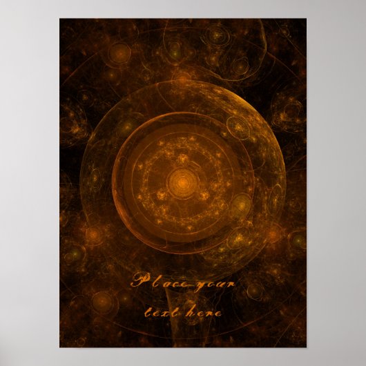 Poster Fond de mandala en bronze 001 (Devant)