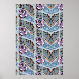 Poster Fond de motif abstrait, illustration transparente