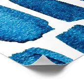 Poster Fond de motif sans couture avec éclaboussures bleu (Coin)