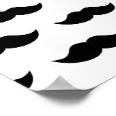 Poster Fond de moustache noire (Coin)