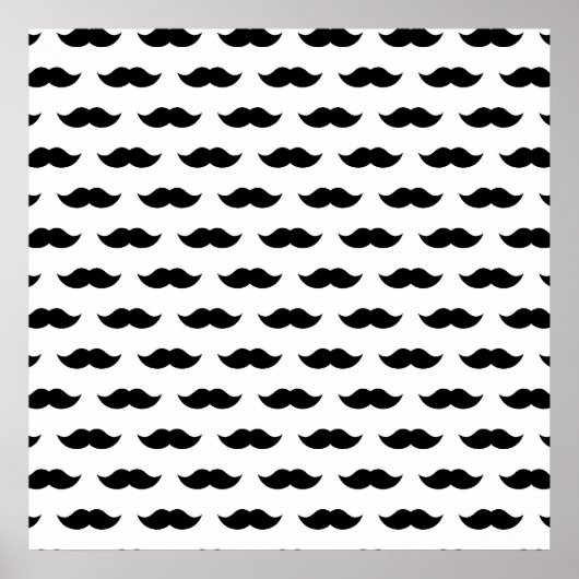 Poster Fond de moustache noire (Devant)